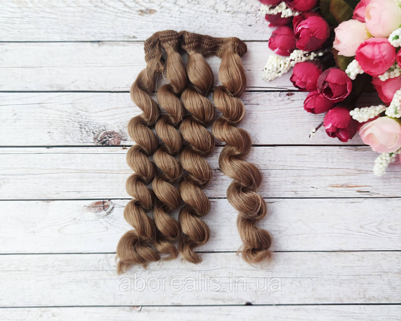 Волосы для куклы кудри 15 см, русый (ID#1663451822), цена: 125 ...