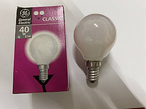 Лампа GENERAL ELECTRIC 230v 40w P45 кулька матова Е14