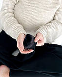 Теплі легінси на хутрі для вагітних чорні, фото 3