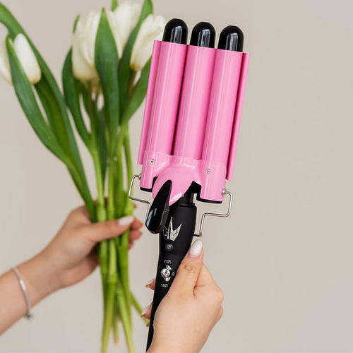 Купити Потрійна плойка для волосся 3 хвилі 25 мм Gemei GM-1956, плойка ...