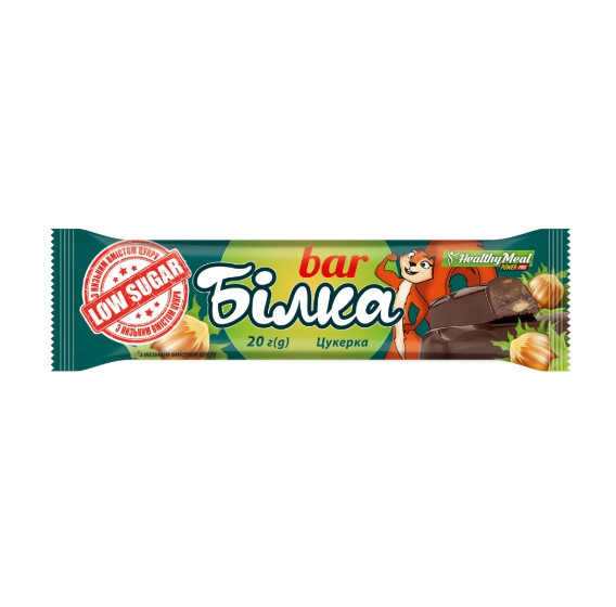 Шоколадна цукерка «BILKA BAR» без цукру, 20 г