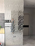 Дзеркальна мозаїка для облицювання стін ванної, коридору Дощ Срібло/сатин 338х320 мм, фото 3