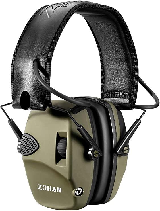 ZOHAN EM054 Електронний шумозаглушувальний навушник для захисту вух від стрільби Green Зелений. Оригінал із USA.