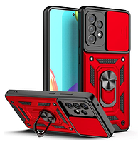 Противоударный защитный чехол с шторкой для камеры Xiaomi Redmi Note 11 / Xiaomi Redmi Note 11s Цвет Красный