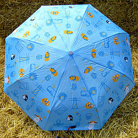 Дитяча парасолька складна автоматична Fiaba , блакитна