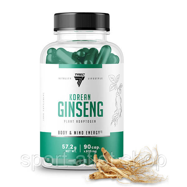Натуральна добавка Trec Nutrition Korean Ginseng, 90 капсул, фото 1