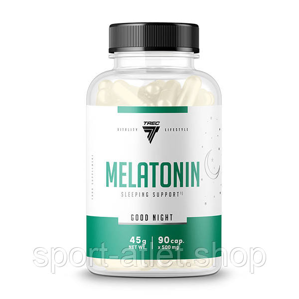 Натуральна добавка Trec Nutrition Melatonin, 90 капсул, фото 1