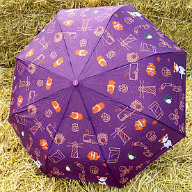 Дитяча парасолька складна автоматична Fiaba, фіолетова