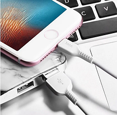 Кабель (дріт) для заряджання смартфона/телефона USB Hoco X20 lighting 2 м Білий, фото 4