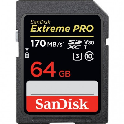Карта пам'яті SanDisk SDXC Extreme Pro 64GB Class 10 UHS-I (U3)