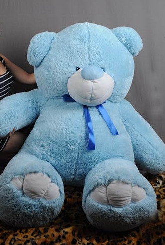Плюшевий ведмедик Веня велетні 2 метри, Супервеликий красивий ведмідь гігант, Блакитна м'яка іграшка в подарунок