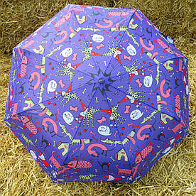 Дитяча парасолька складна автоматична Fiaba, насечено-фіолетова