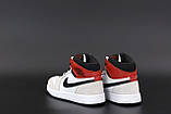 Кросівки N*ke Air Jordan "Білий сірий червоний"р.36-45, фото 3