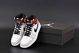 Кросівки N*ke Air Jordan "Білий сірий червоний"р.36-45, фото 4