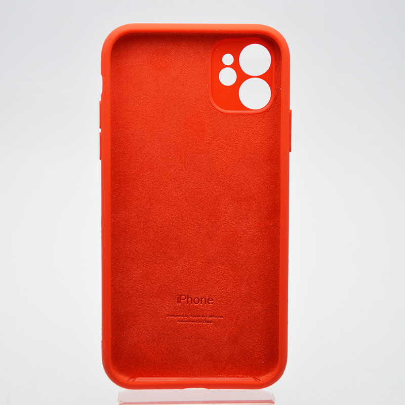 Чохол накладка Silicon case Full Cover Full Camera для iPhone 11 Red Червоний, фото 4