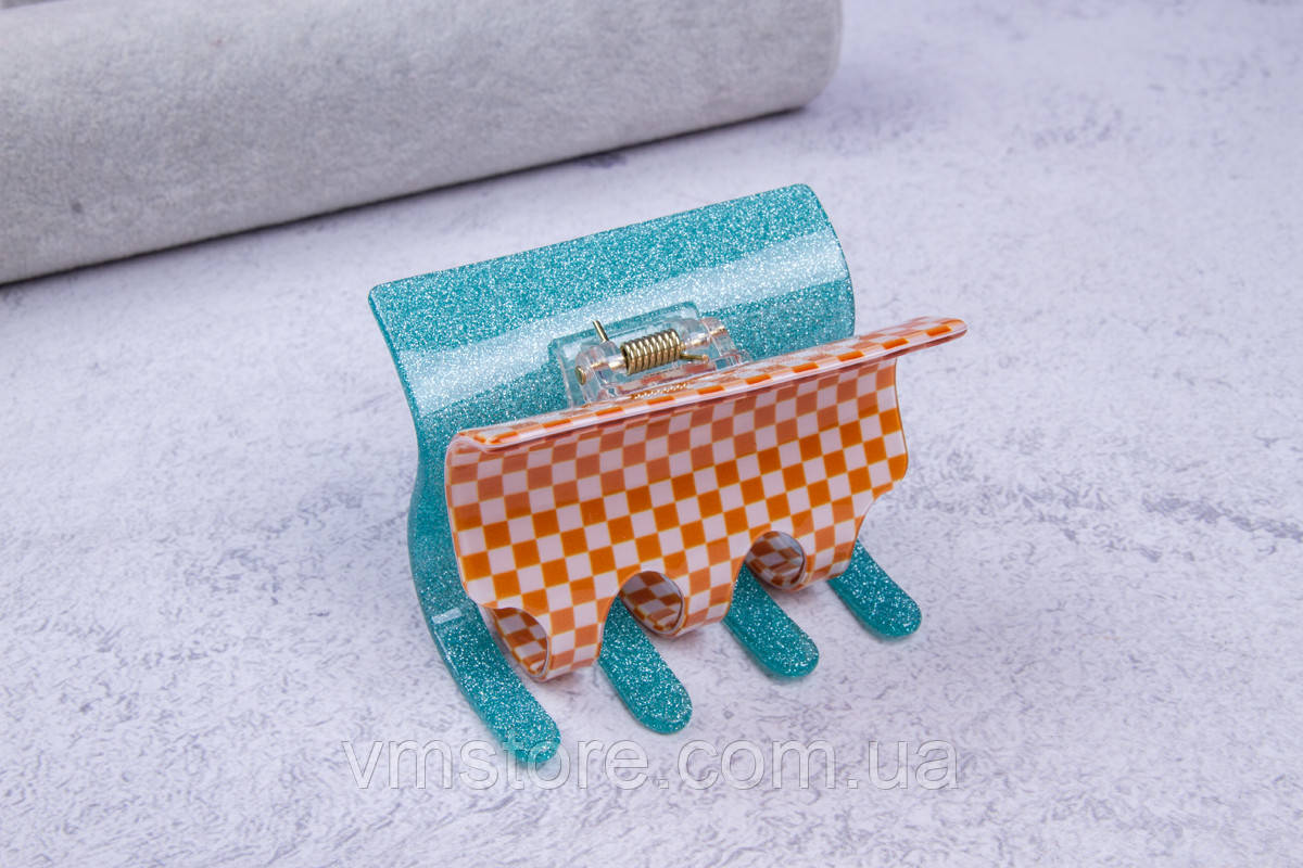 Крабік для волосся, шпилькі жіночі, пластиковий краб, фото 1