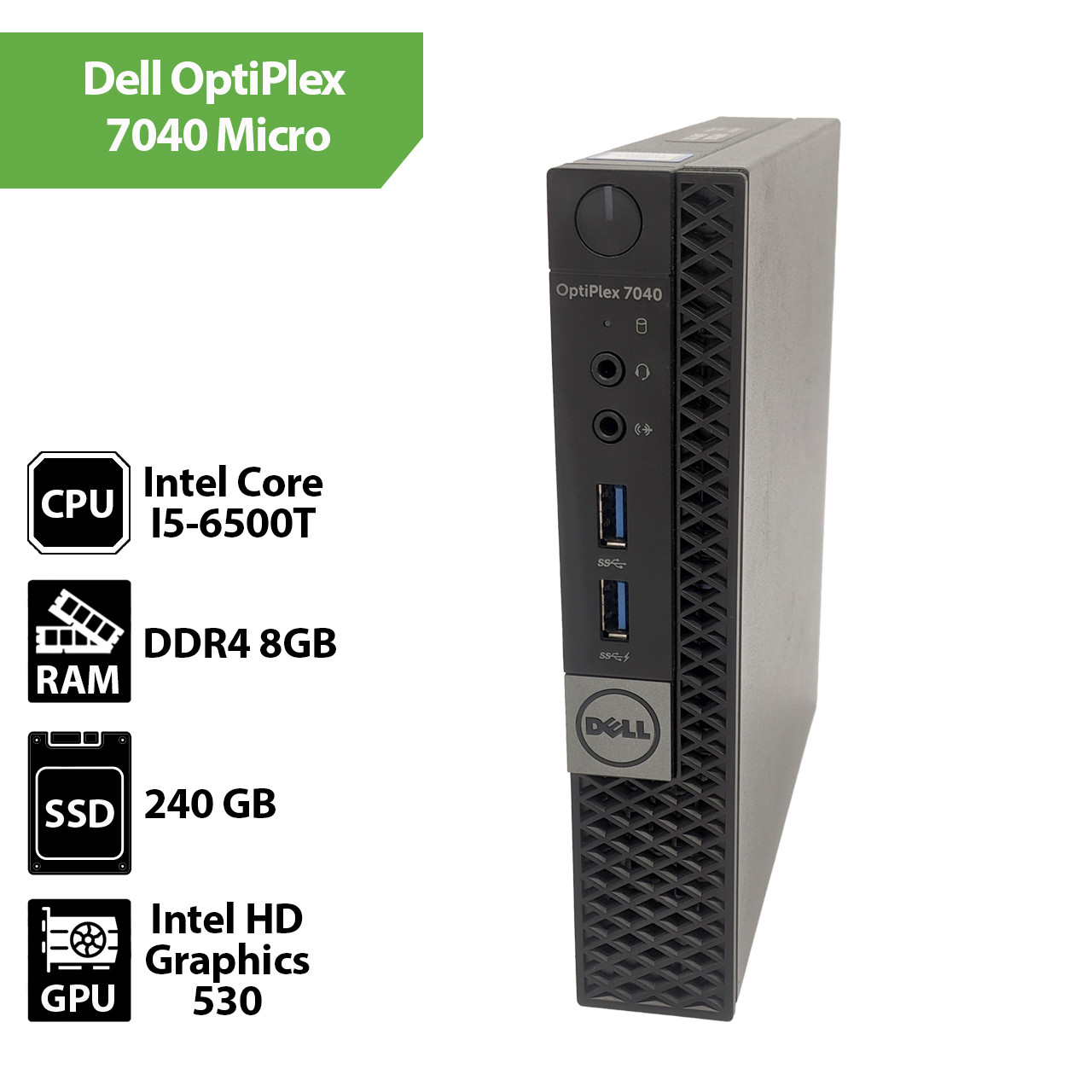 Системний блок Dell OptiPlex 7040 Micro (Core I5-6500T/8Gb/SSD 240Gb) WIFI