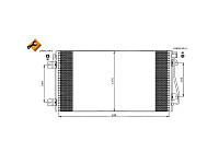 Радиатор кондиционера 1.9DCI 8V, 2.5DCI 16V 35484 RENAULT Master II 97-10; NISSAN Interstar 01-10; OPEL Movano