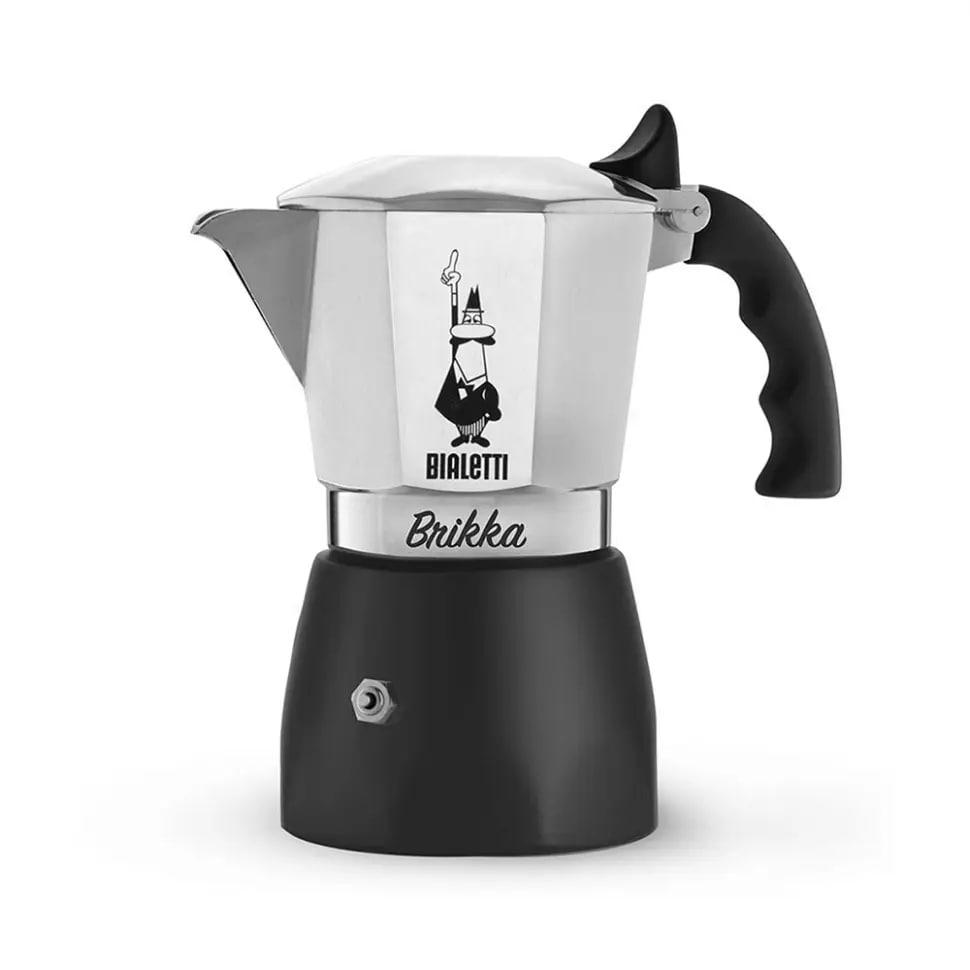 Кавоварка гейзерна алюмінієва Bialetti Brikka на 4 порції, з клапаном, 170 мл для приготування кави з пінкою