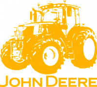 Виниловая наклейка на авто - Tractor John Deere размер 50 см