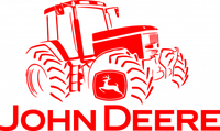 Виниловая наклейка на авто - John Deere Logo, Tractor размер 50 см