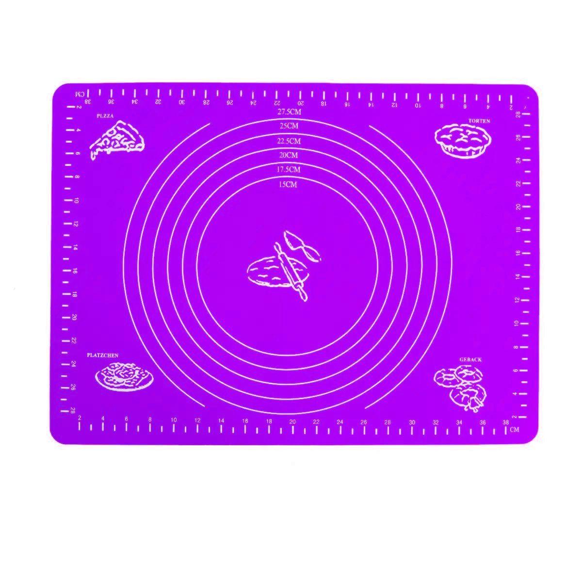 Силіконовий килимок для випічки і розкочування тіста A-Plus 420х600 мм №631 лавандовий