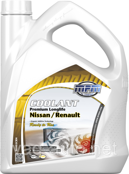 Антифриз MPMOIL Premium Longlife Renault-Nissan / -40°C / жовтий / 5л. /