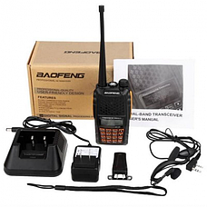 Рація професійна дводіапазонна Baofeng UV-6R портативна з вбудованим FM радіоприймачем чорна, фото 6