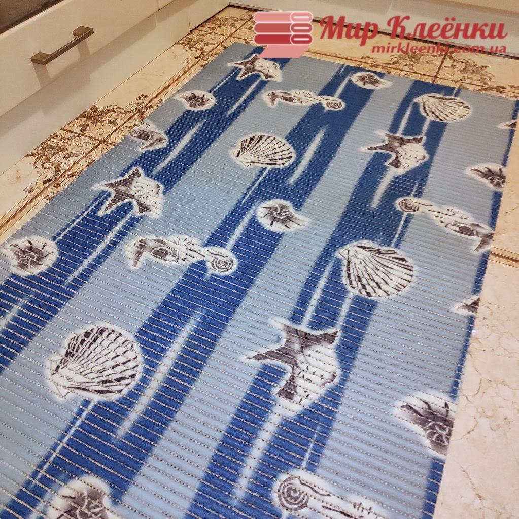 Килимок на метраж Синій ширина 65 см для Ванної Туалету Кухні Коридору Доріжка Аквамат