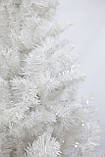 Штучна ялинка Мішель, 150 см, з 2 частин, біла зі сріблястим, ПВХ (МКМ-150), фото 3