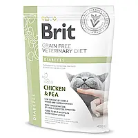 Сухий беззерновий корм для кішок дієта у разі цукрового діабету Brit Veterinary Diet Cat Diabetes 400 г