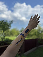 Наклейки татуїровки Finding Патріотичні прапор жовто-блакитний Ukraine 8 малюнків 20 см х 15 см