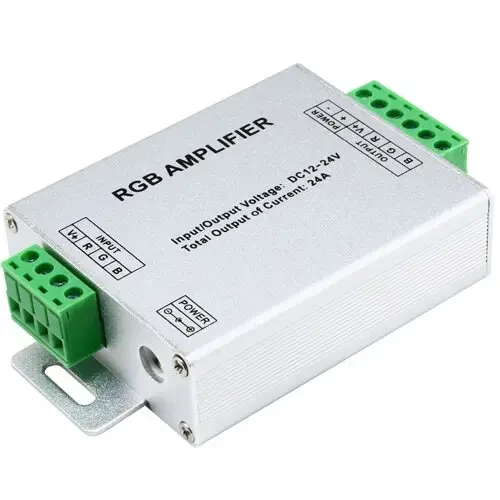 RGB підсилювач 24A, 12-24V, для світлодіодної RGB стрічки, 3 канали по 8А
