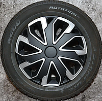 Автомобильные колпаки ARGO R13 ULTIMO SILVER&BLACK. Колпаки на диски / Колпаки на колеса.