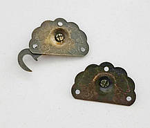 Засувка,замок декоративний 34х45мм античний, фото 5
