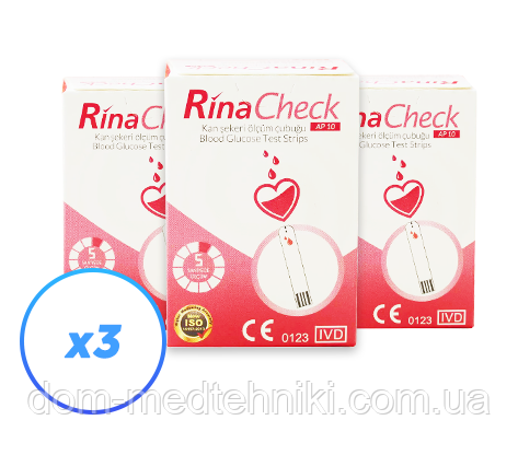 Тест-смужки Rina Check (Ріна Чек) №50 - 3 уп., (150 шт), фото 1