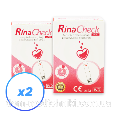 Набір тест-смужок Rina Check "Рина Чек" 2 уп. (100 шт.), фото 1