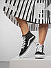 Чоловічі та жіночі високі кеди Vans Sk8-Hi Mid Black Ванс СК-8 Хай Мід чорно-білі унікс класична модель, фото 5