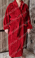 Махровий довгий жіночий халат великі розміри р. 50,52,54,56,58