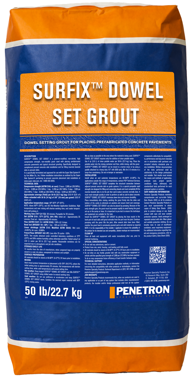 Surfix Dowel Set Grout для монтажу збірних залізобетонних конструкцій 22,7 кг, мішок