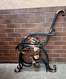 Комплект кованих боковин для лавки зі спинкою Калла мала, фото 2