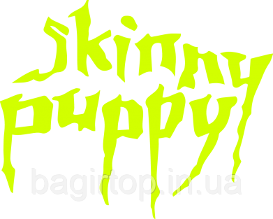 Вінілова наклейка на авто  -  Skinny puppy  розмір 50 см