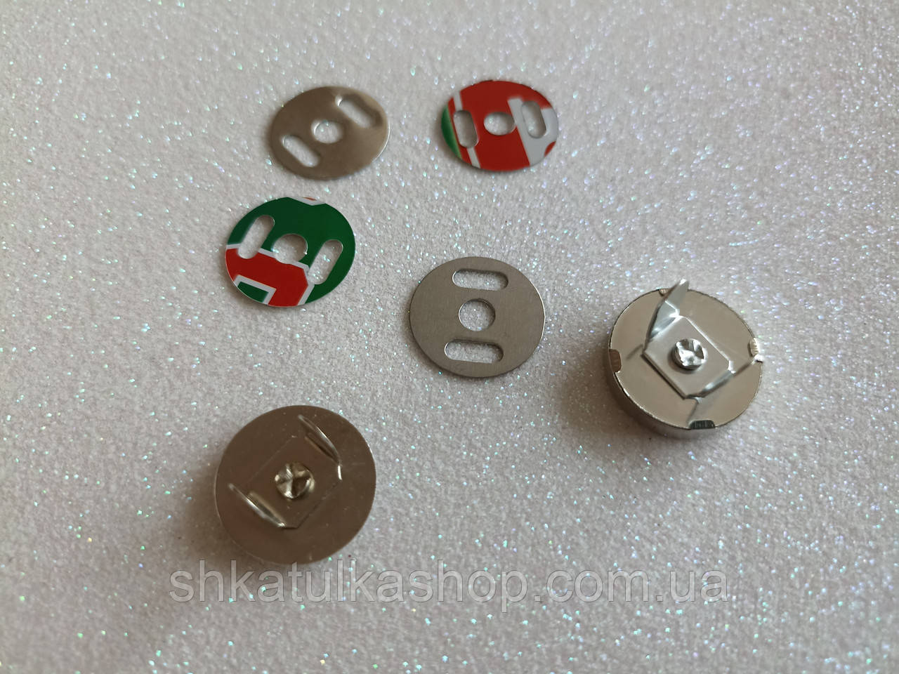 Кнопка магнитная для сумок 18мм никель - фото 4 - id-p1525630644