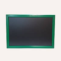 Меловая доска 84х60см с рамкой "Зелёный" форматом А1 горизонтальная