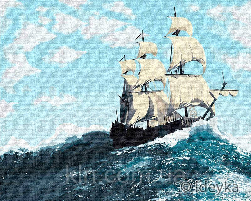 Картина за номерами Ідейка "Бурхливі хвилі" (арт. KHO2752) 40*50 см без коробки, фото 1