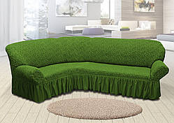 Натяжна чохол на кутовий диван жакардовий/Чохол на диван універсальний Туреччина