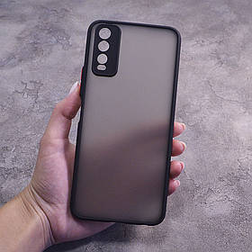 Пластиковий чохол з кольоровими боками і захистом на камеру Vivo iQOO U1x