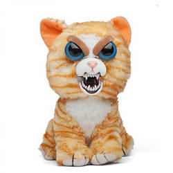 Інтерактивна іграшка Feisty Pets добрі злі звірі Плюшевий Рудий Кіт 20 см (01141_1)