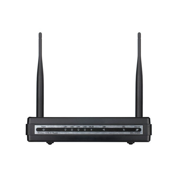 Модем D-Link DSL-2750U Wi-Fi 300Mbps ADSL (1xADSL, 4xLAN), фото 1