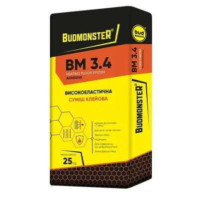 Клей TM Budmonster, BM 3.4 25кг (тепла підлога), фото 1